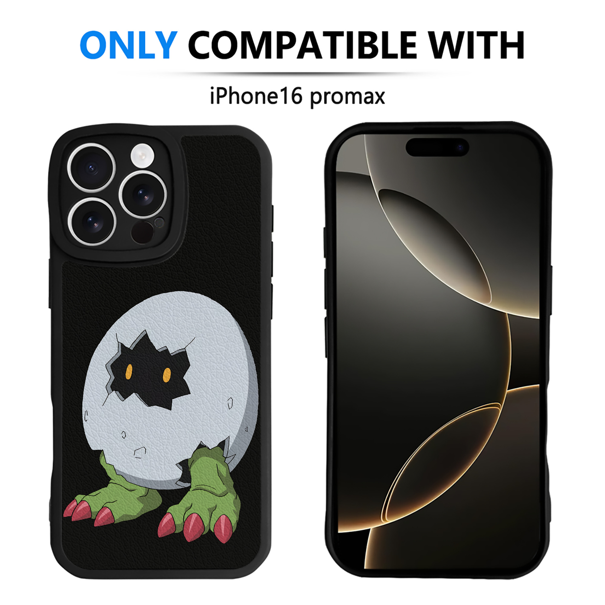 （画像用） Digimon デジタルモンスター/デジモン 【iPhone 16シリーズ対応】シリコンスマホケース（レザー調） 材質：シリコン